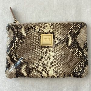 Herve Leger Snakeskin Clutch